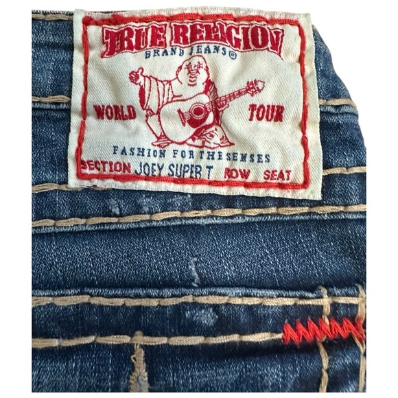 True Religion NWT Joey Super T Flare Jeans Medium Wash Low Rise Y2K, sz 28 - Picture 7 of 7